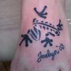 Tattoos of Lizards and Black Colors